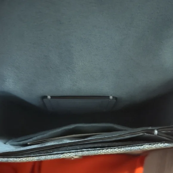 NWT Coach Lonnie North south Leather Signature Jacquard Blue Cross body Bag - Picture 4 of 9